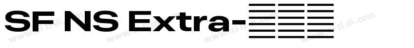 SF NS Extra字体转换